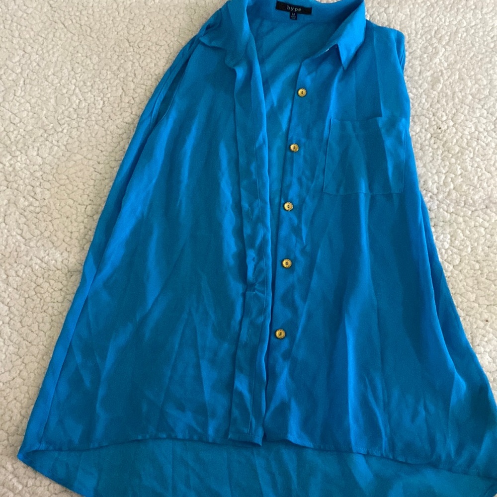 Blue see thru tee
